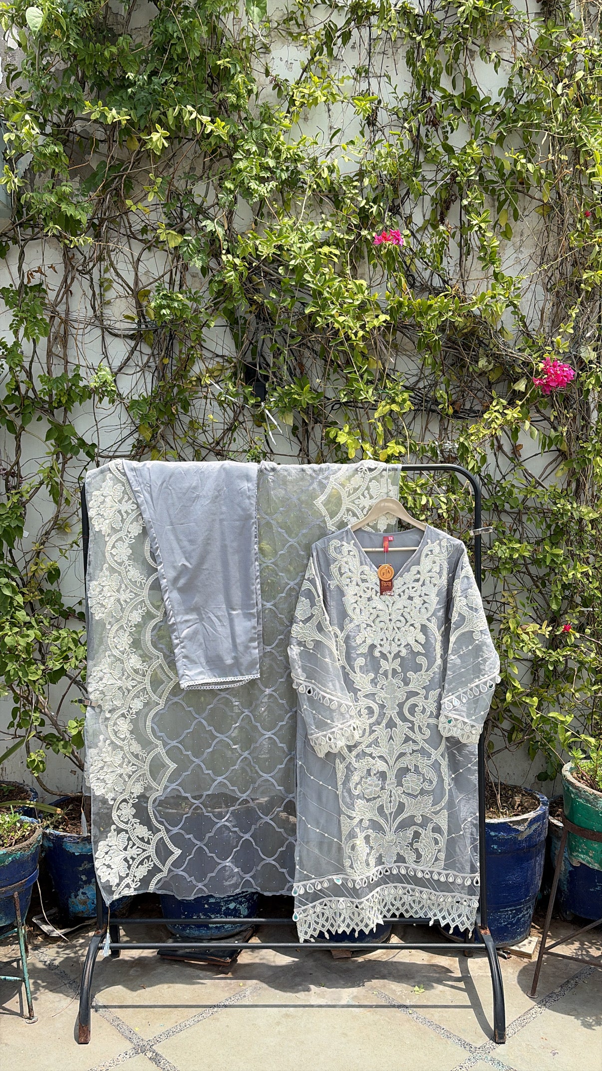 ORGANZA KURTI SET