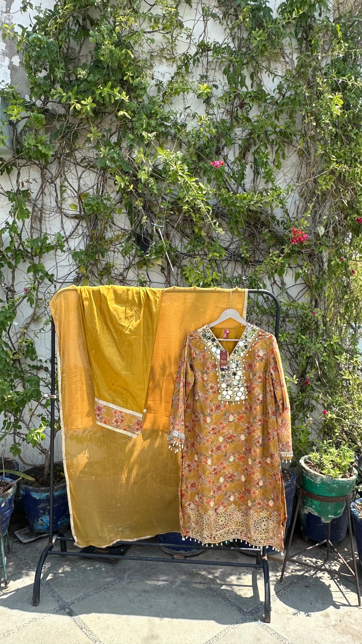 ORGANZA KURTI SET