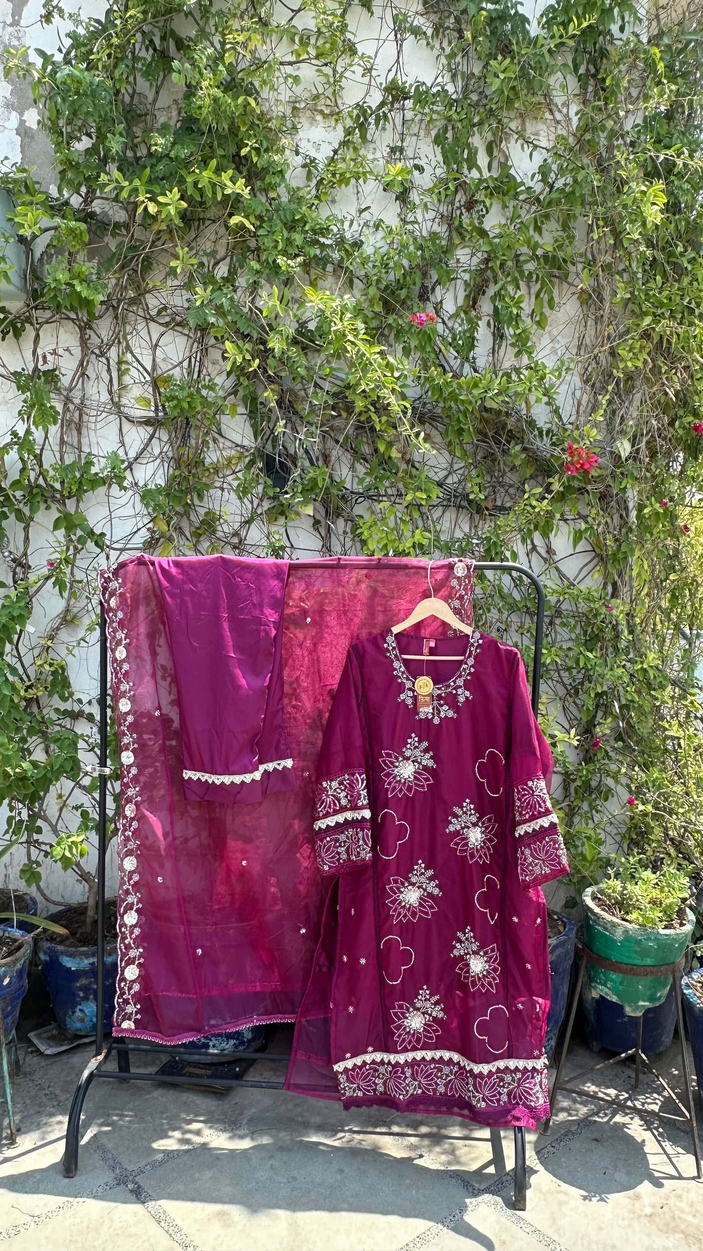 ORGANZA KURTI SET