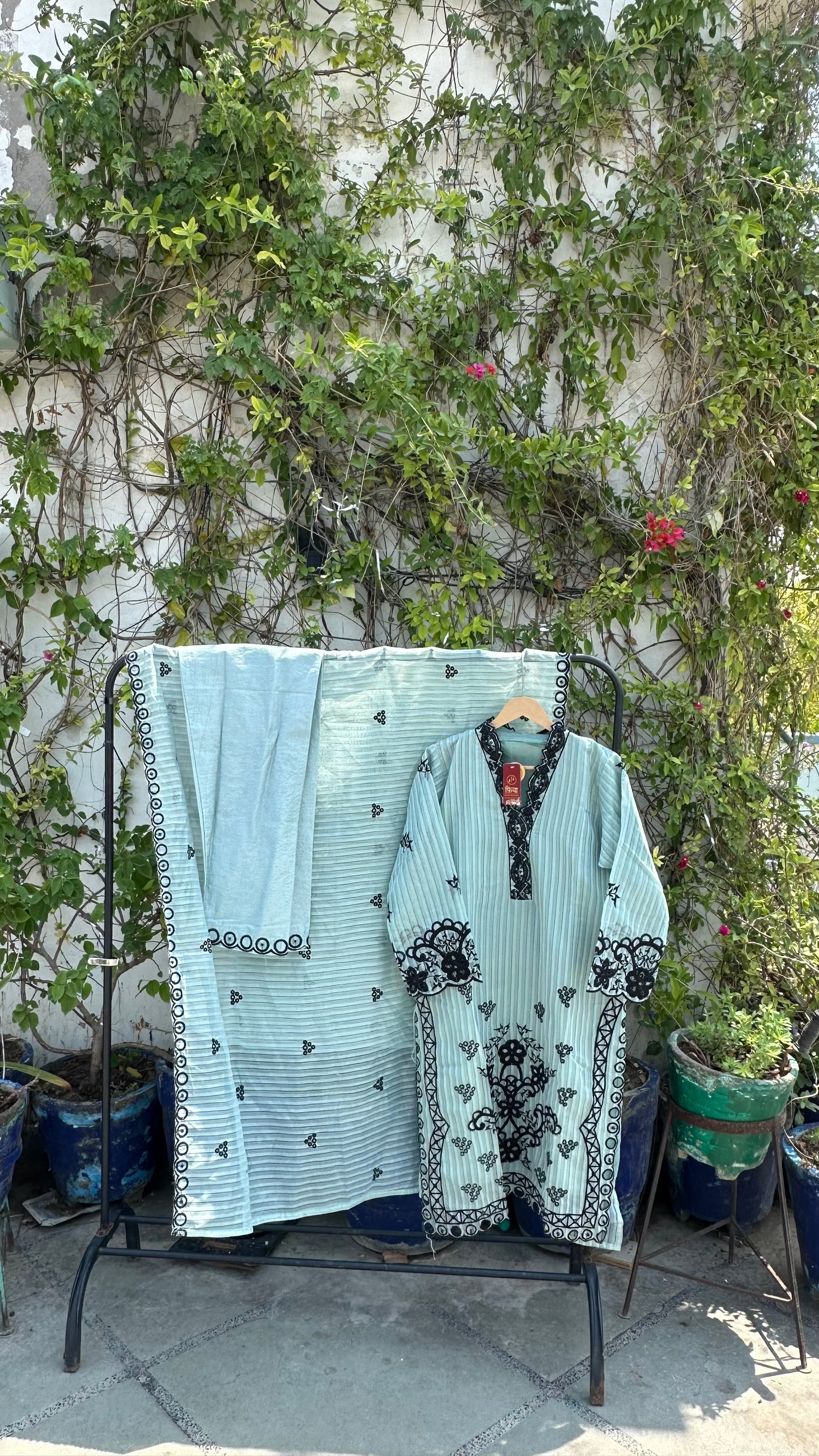 ORGANZA KURTI SET