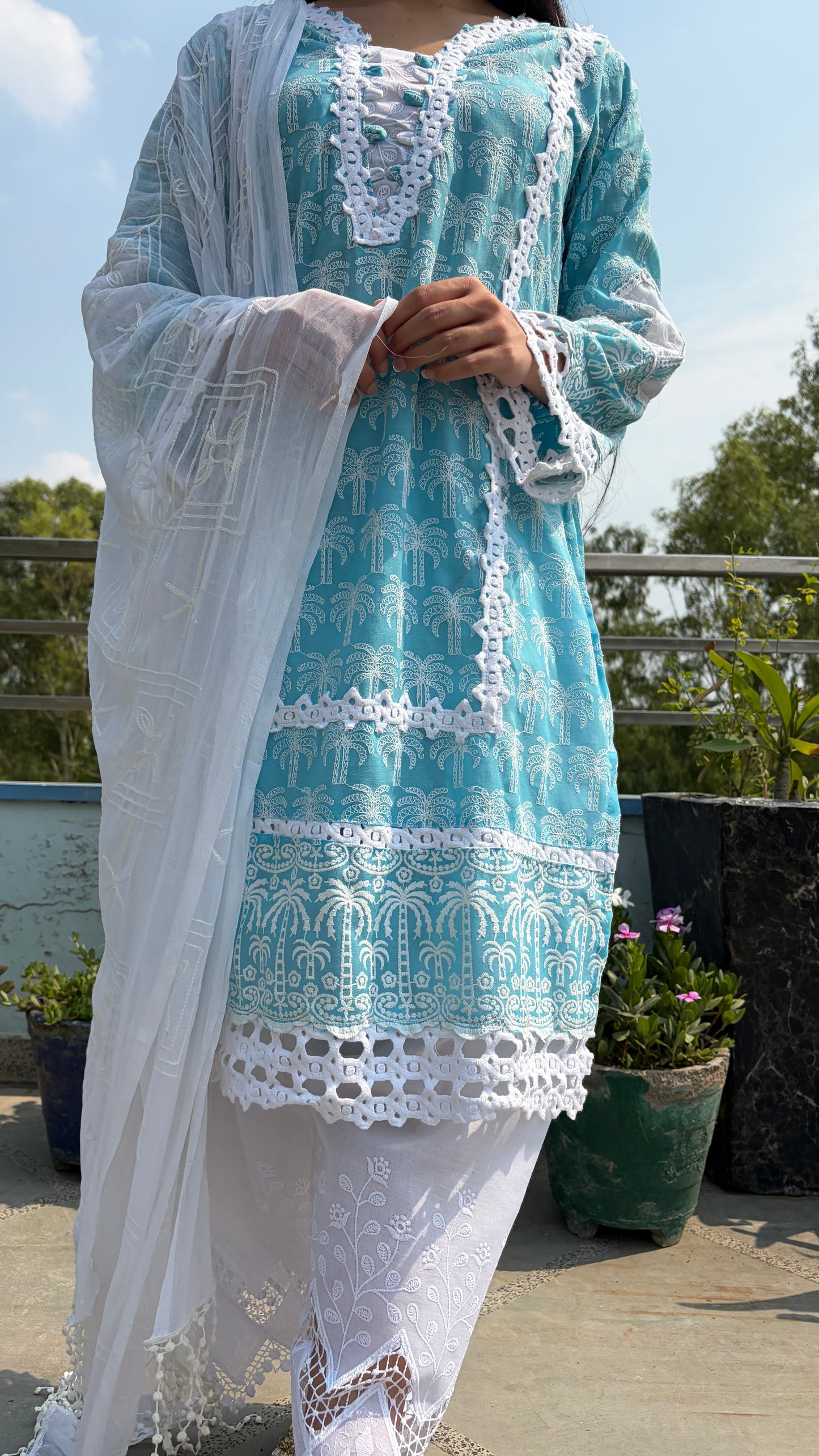 PASTEL CHIKANKARI SETS