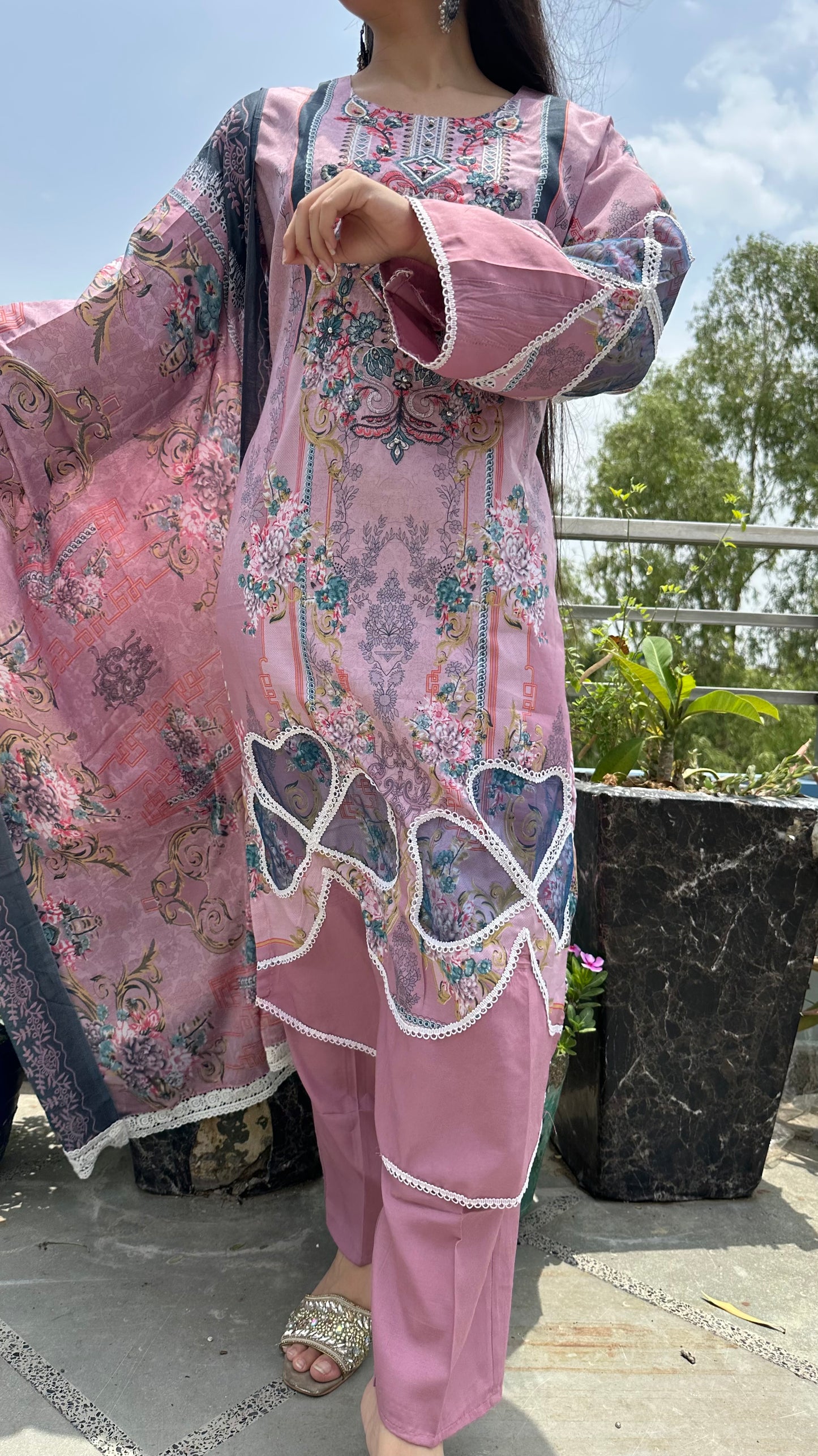 INDO COTTON PINK SET