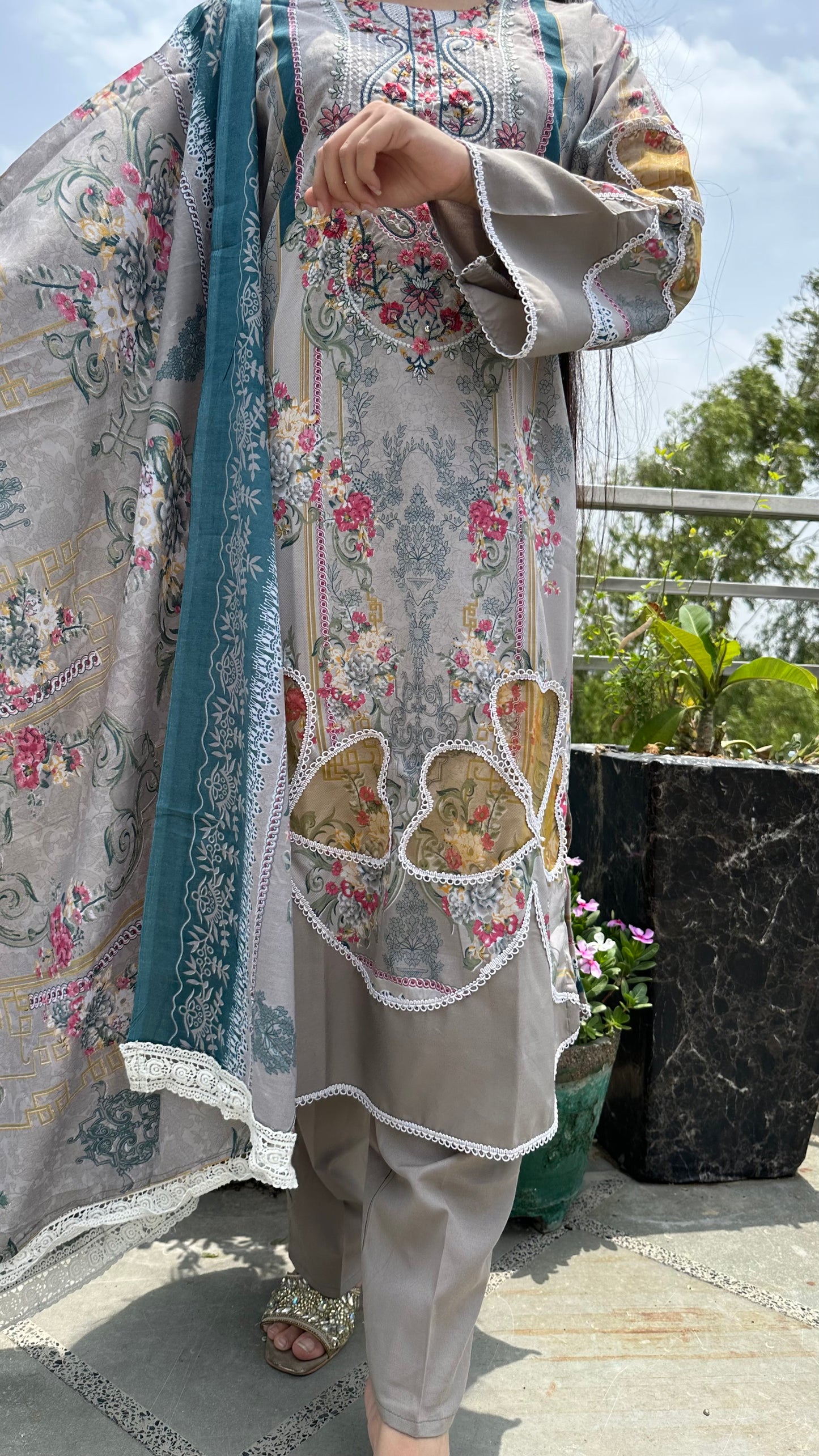 INDO COTTON GREY SET