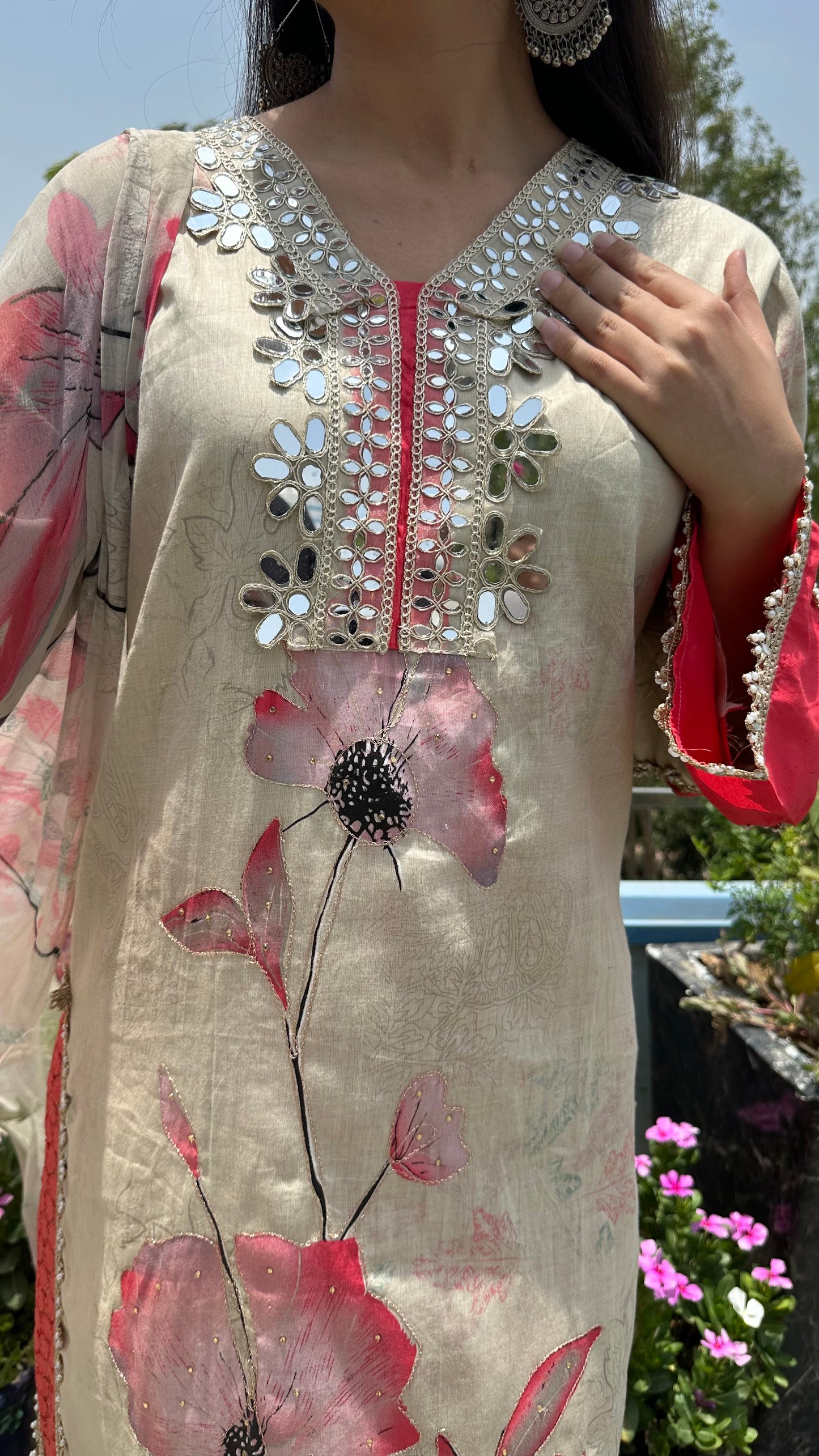 CREAM MIRROR FARSHI SETS