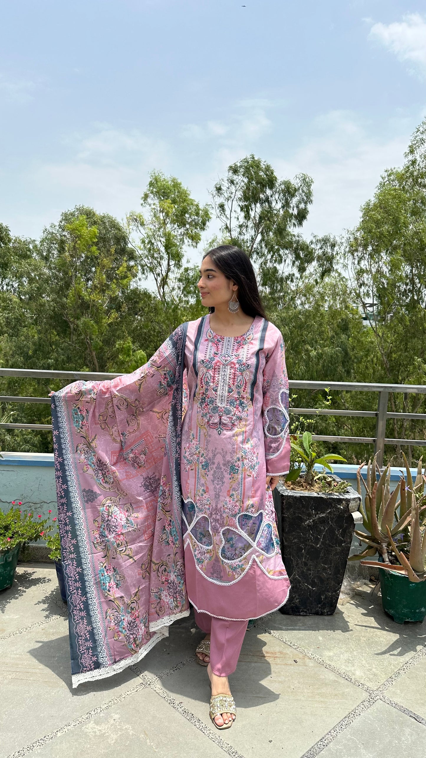 INDO COTTON PINK SET