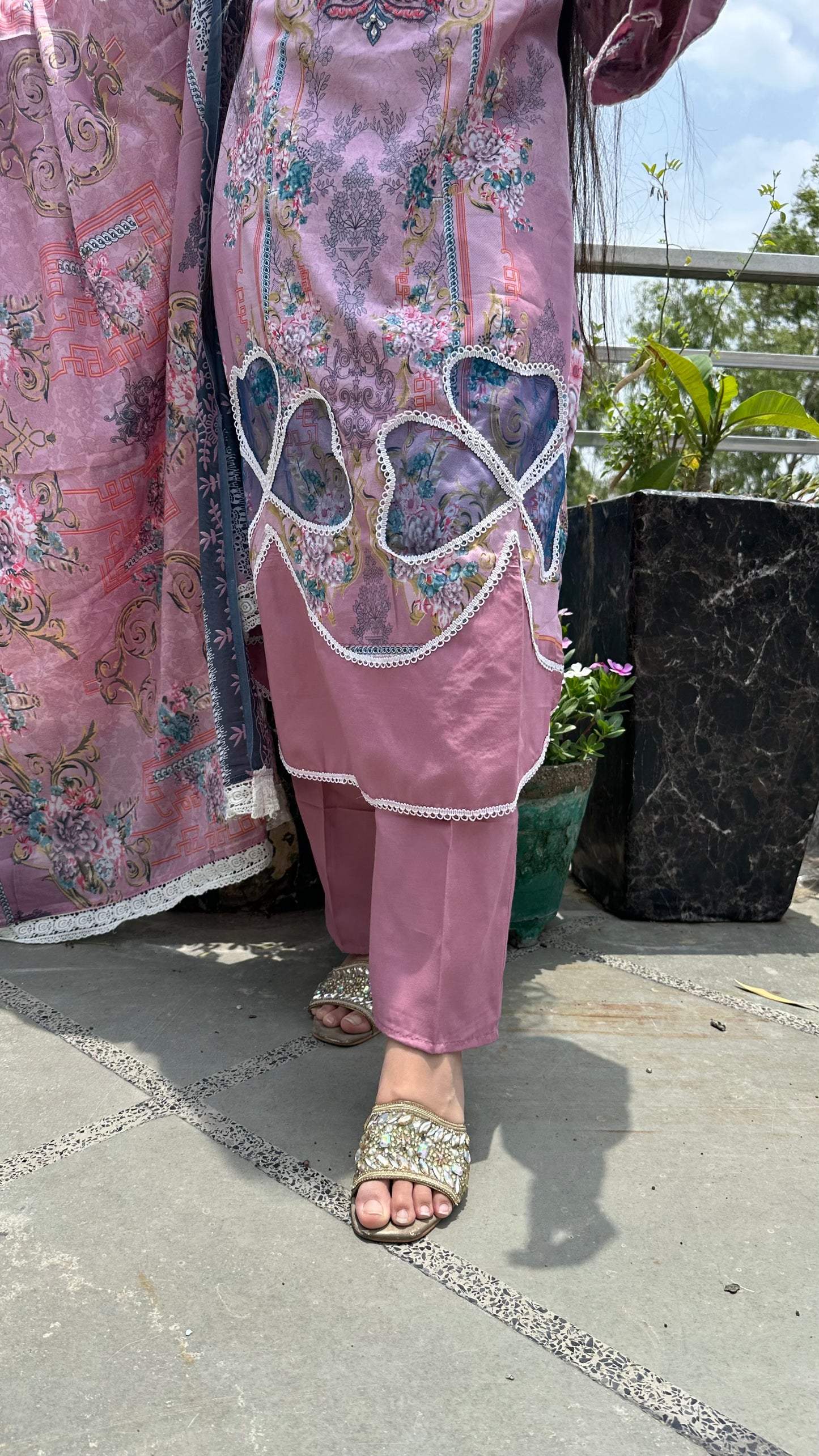 INDO COTTON PINK SET