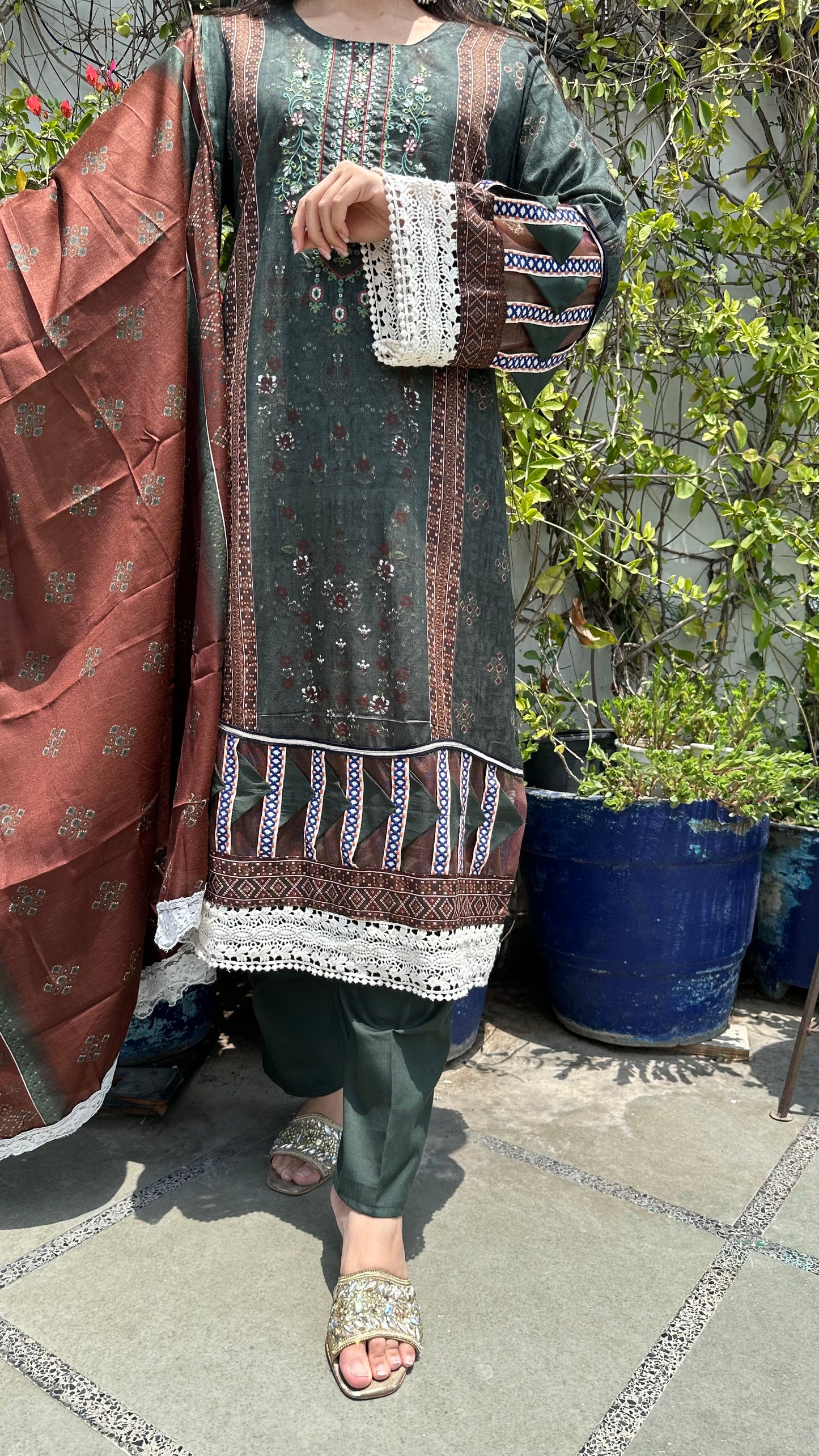 INDO COTTON DARK GREEN