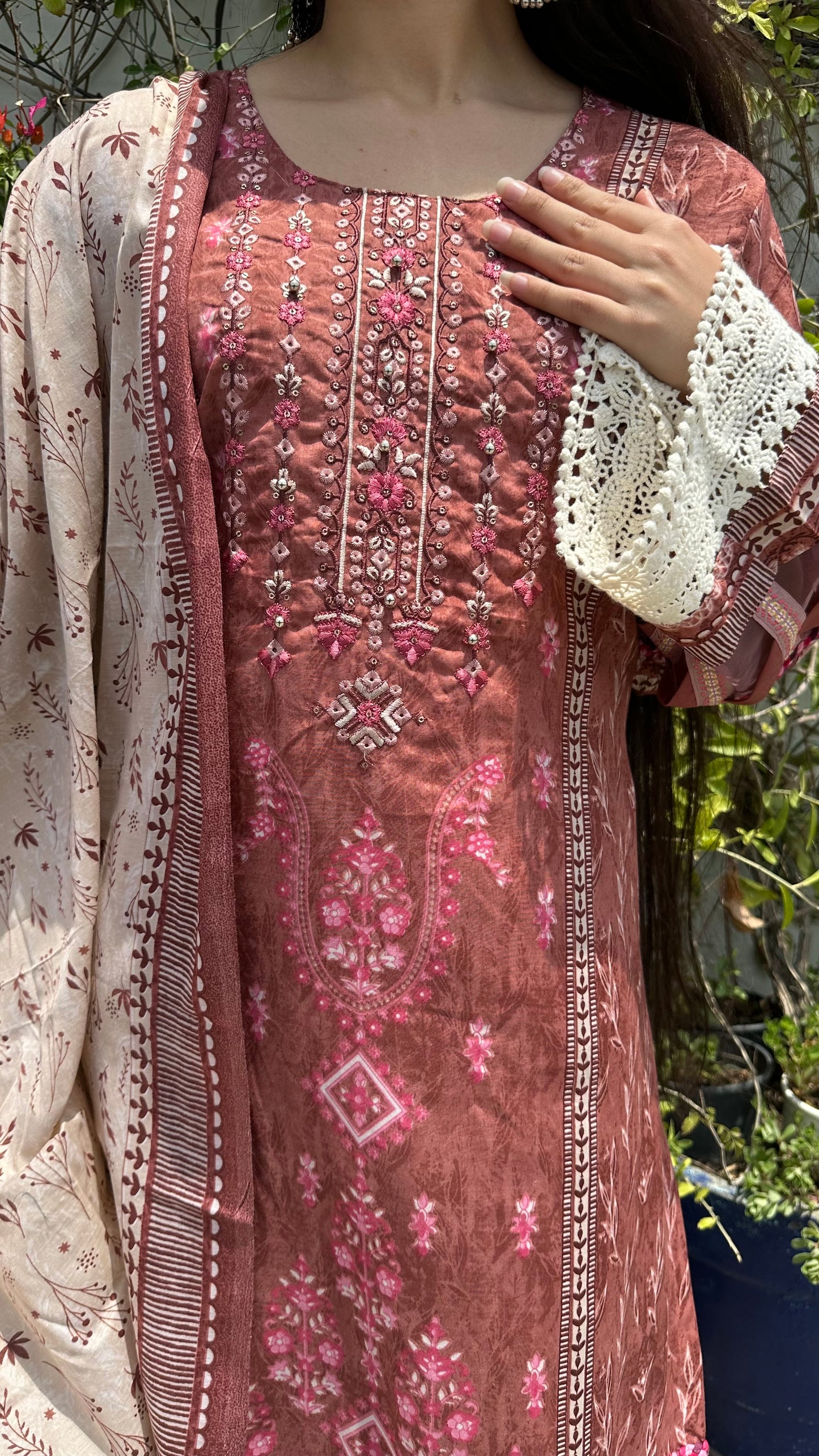 INDO COTTON PEACH SET