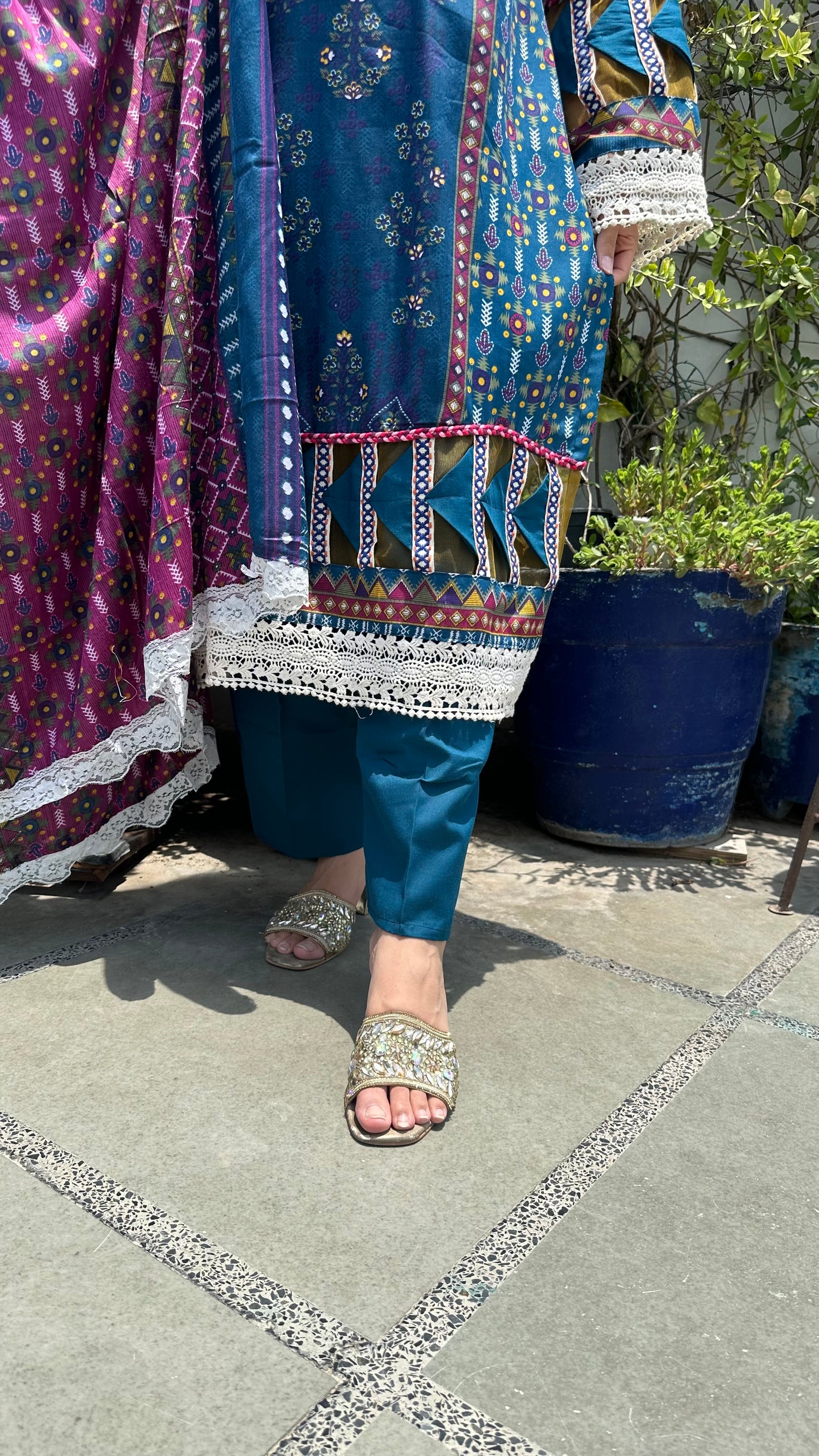 INDO COTTON BLUE SET