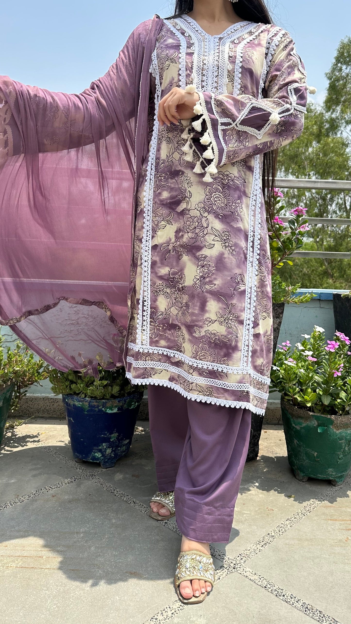RAYON LACE FARSHI SETS