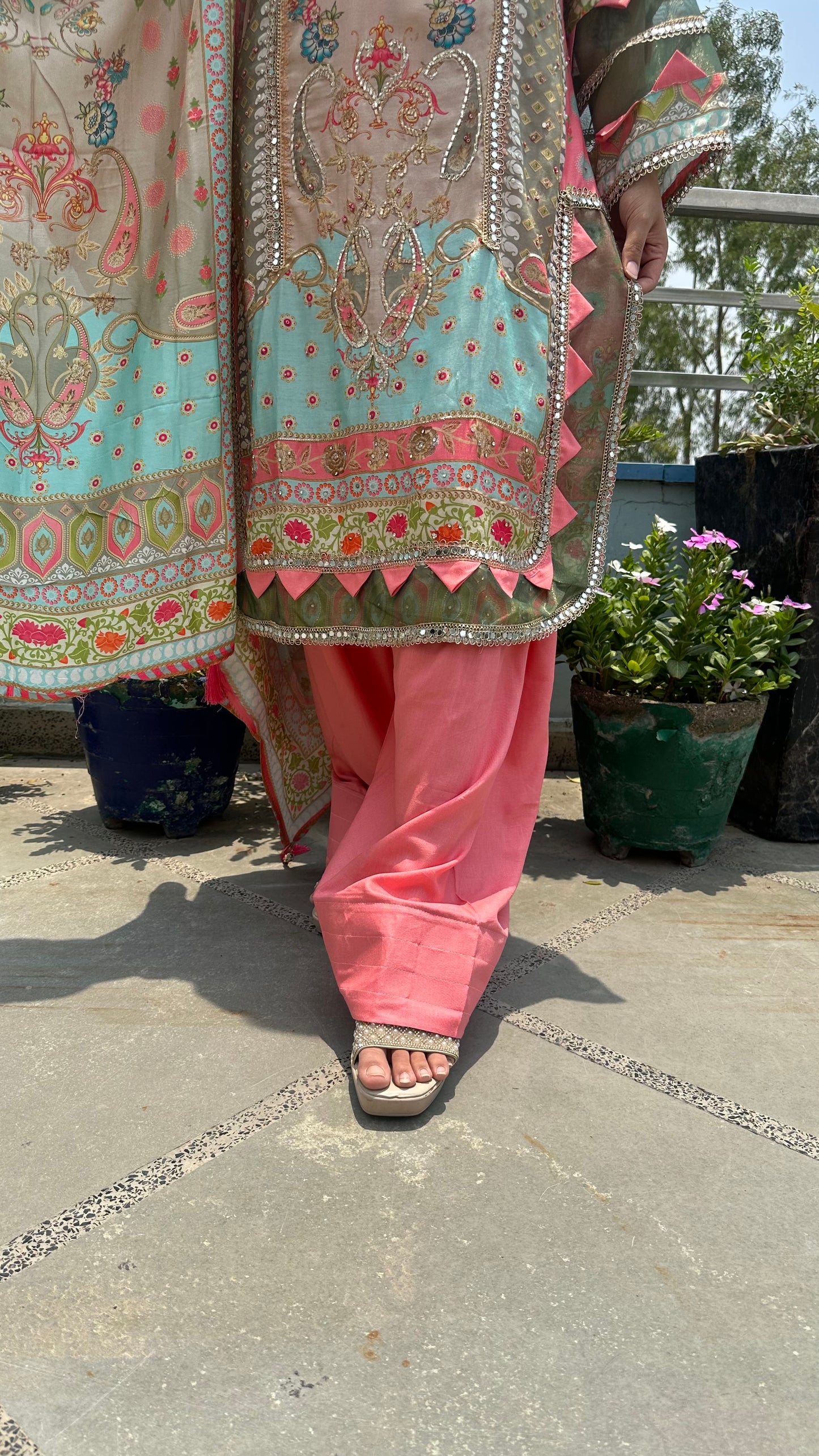 MUSLIN BEIGE PINK SET