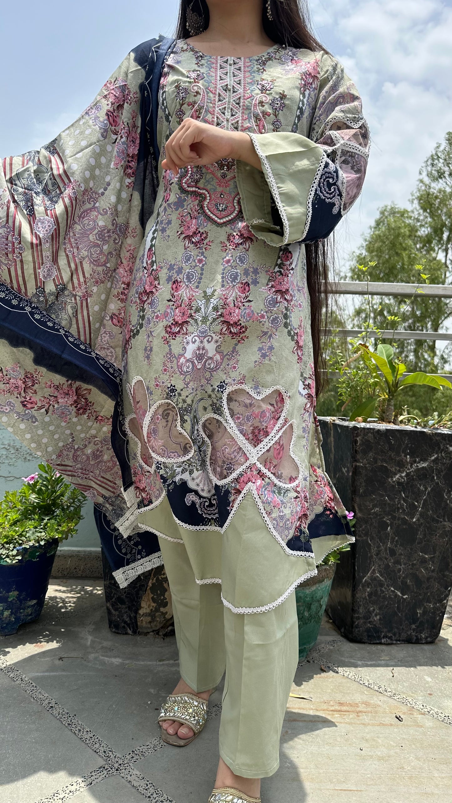 INDO COTTON GREEN SET