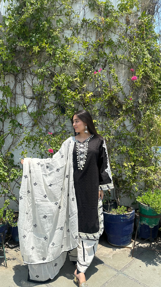 COTTON LACE FARSHI SET