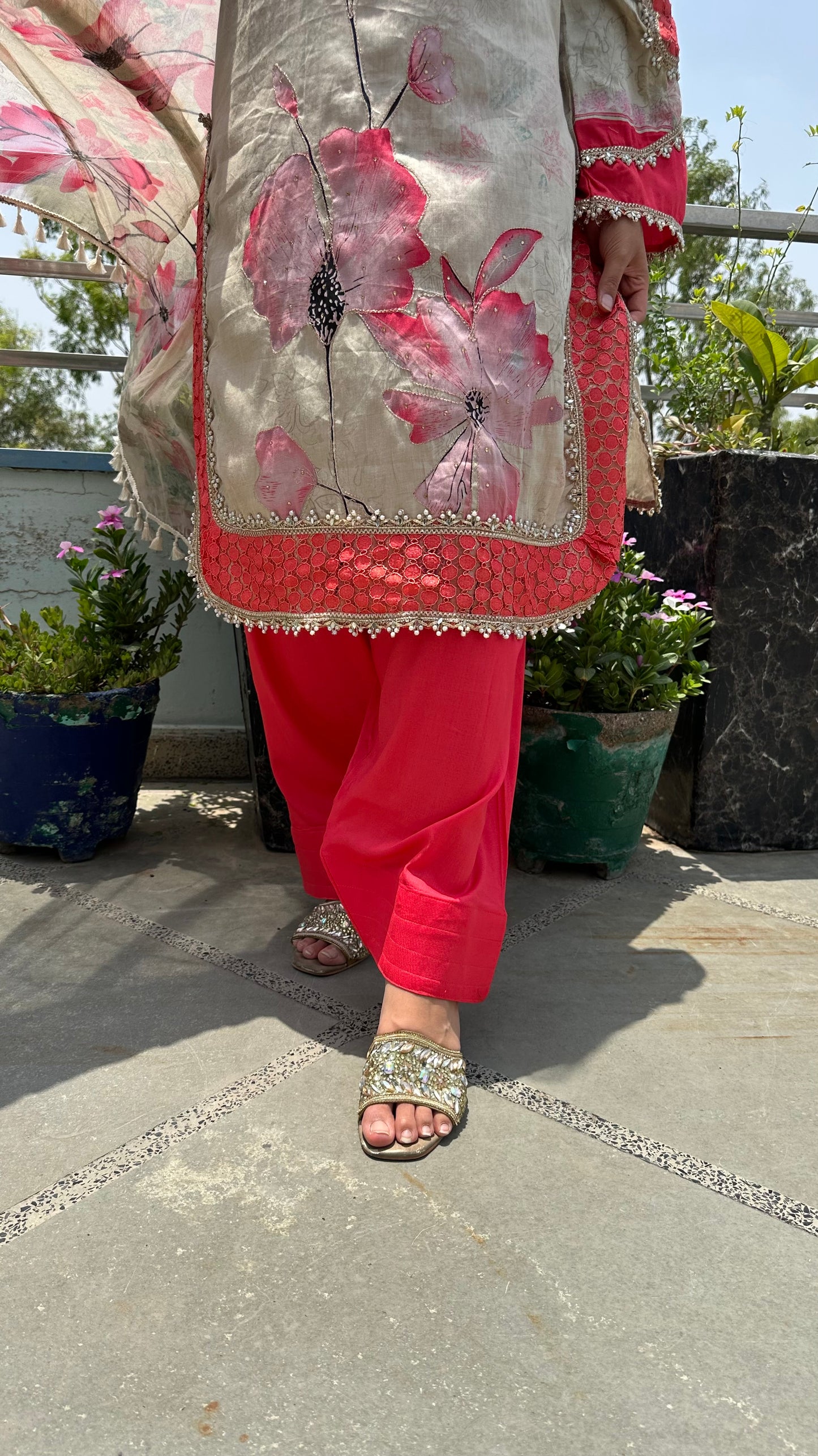 CREAM MIRROR FARSHI SETS