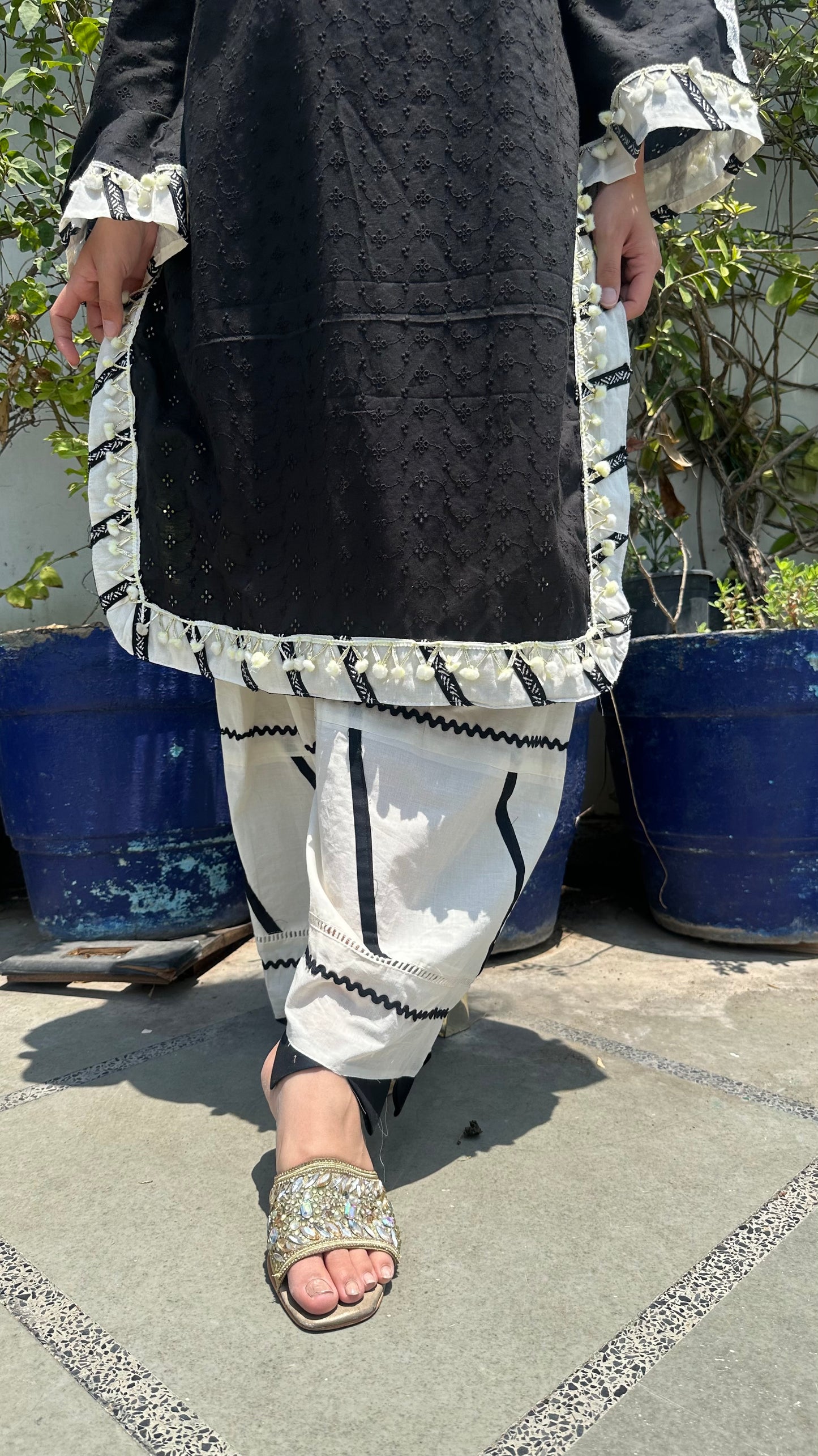 COTTON LACE FARSHI SET