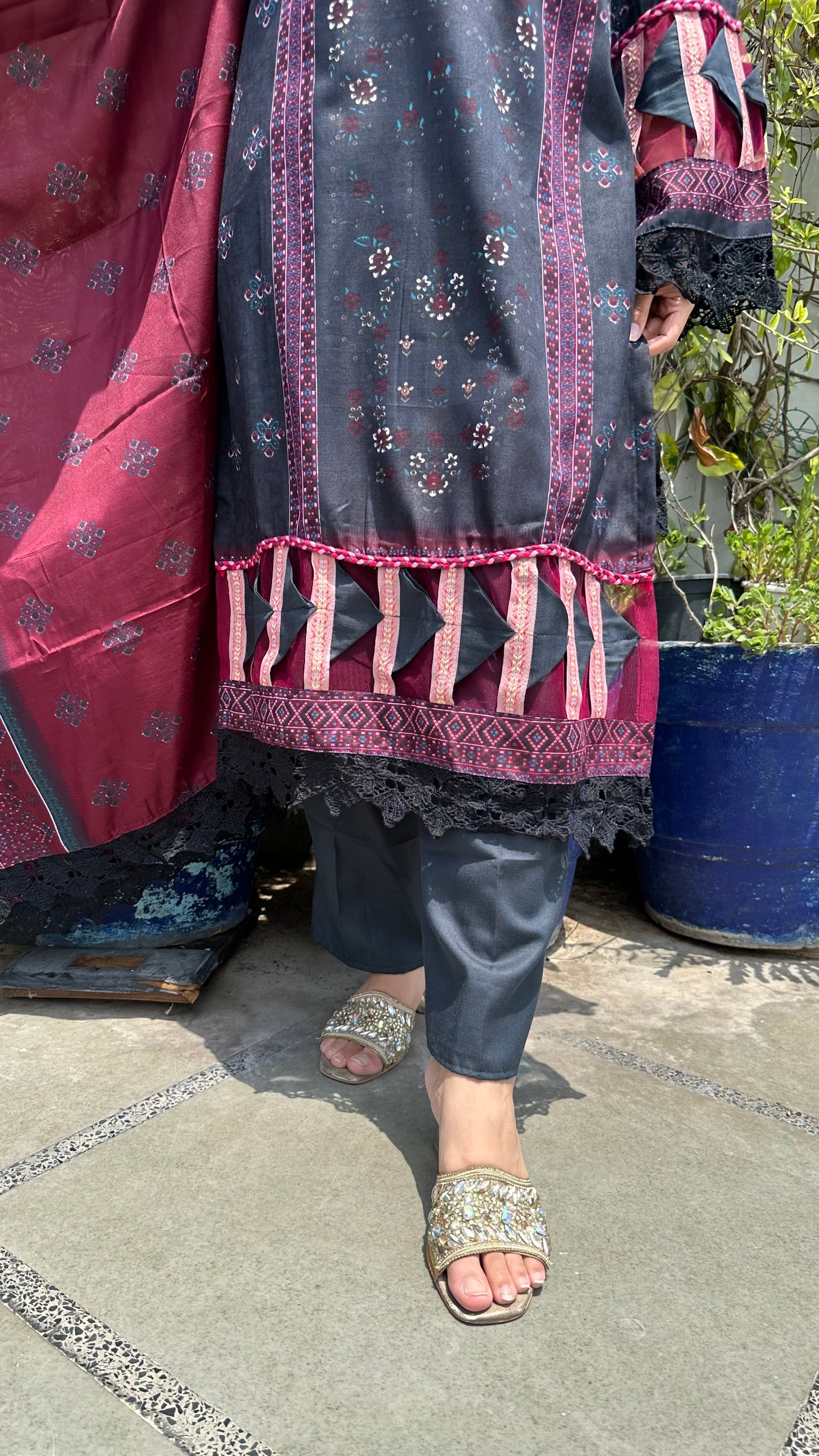 INDO COTTON DARK GREY