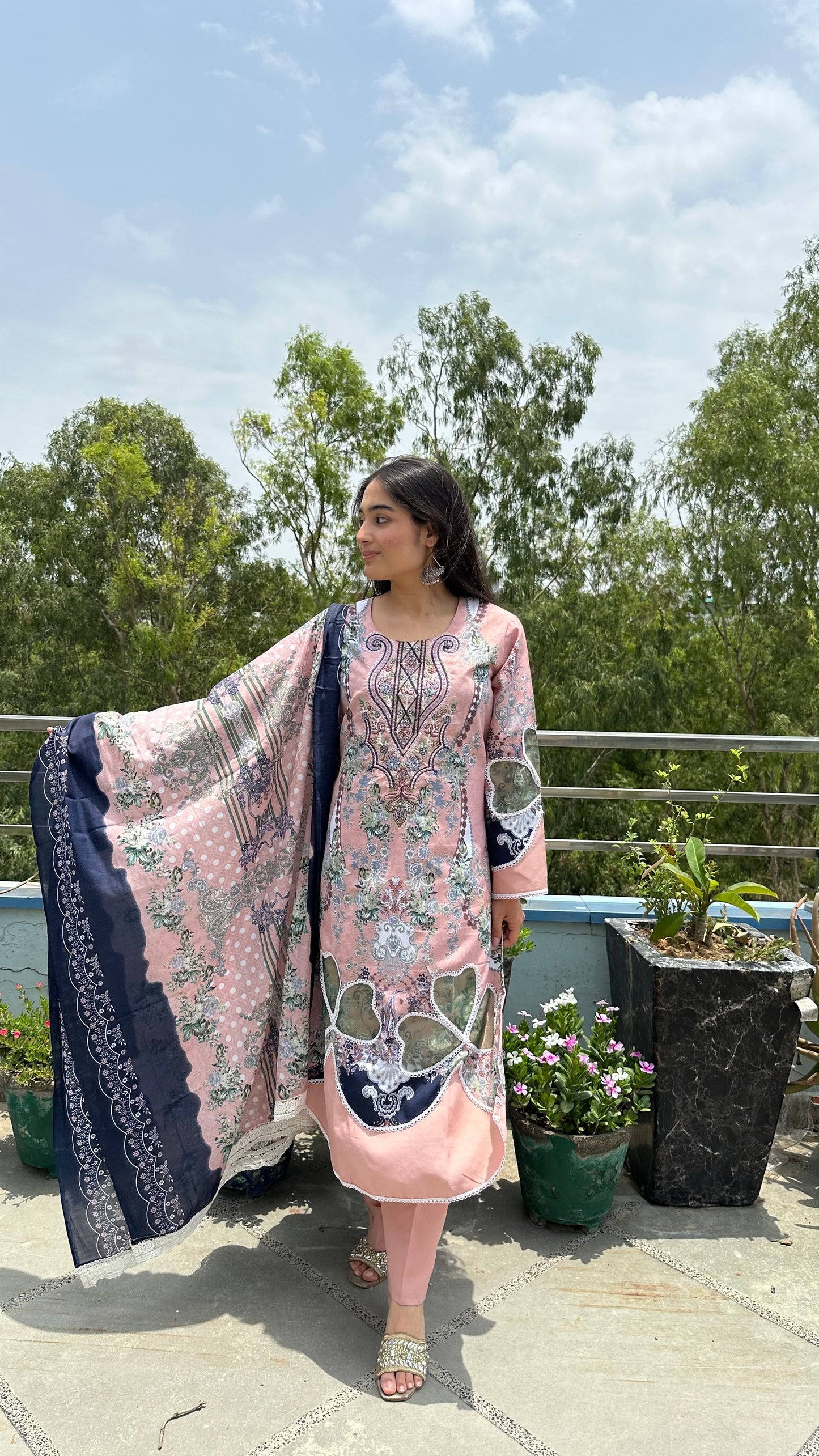 INDO COTTON PEACH SET