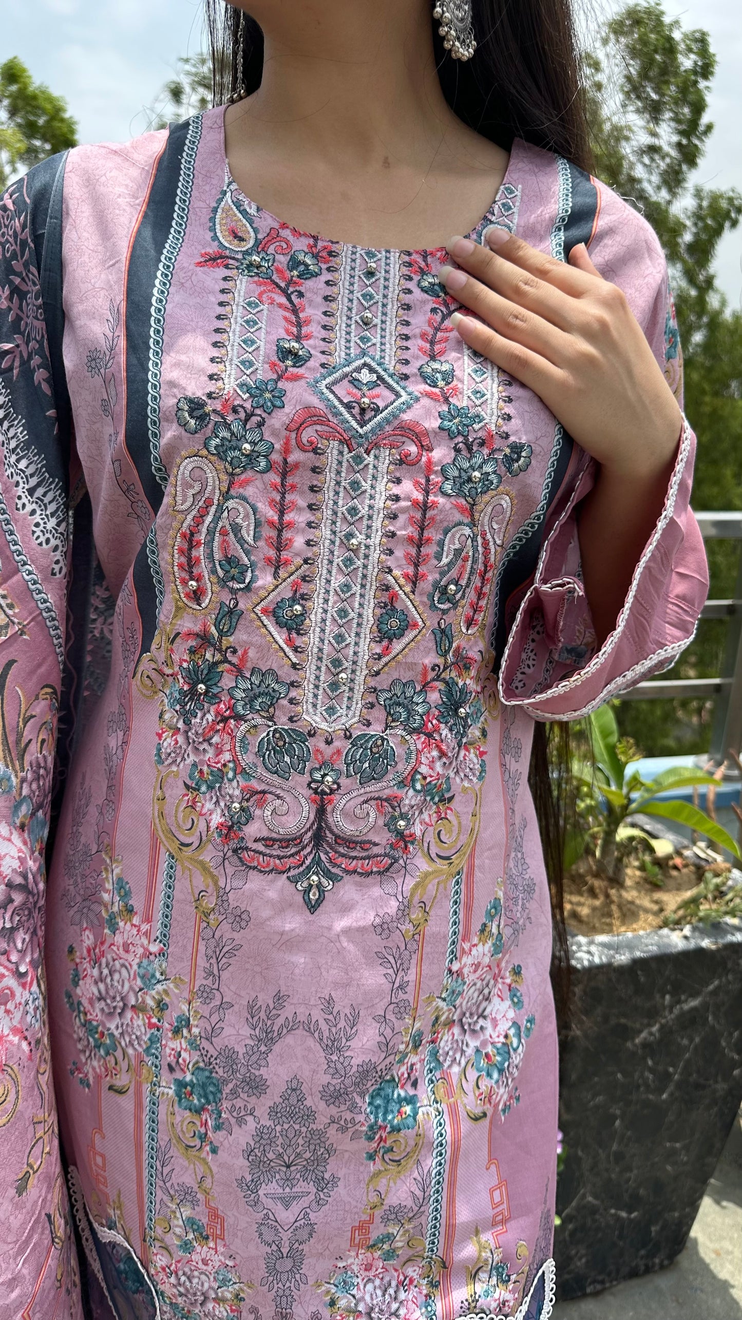 INDO COTTON PINK SET
