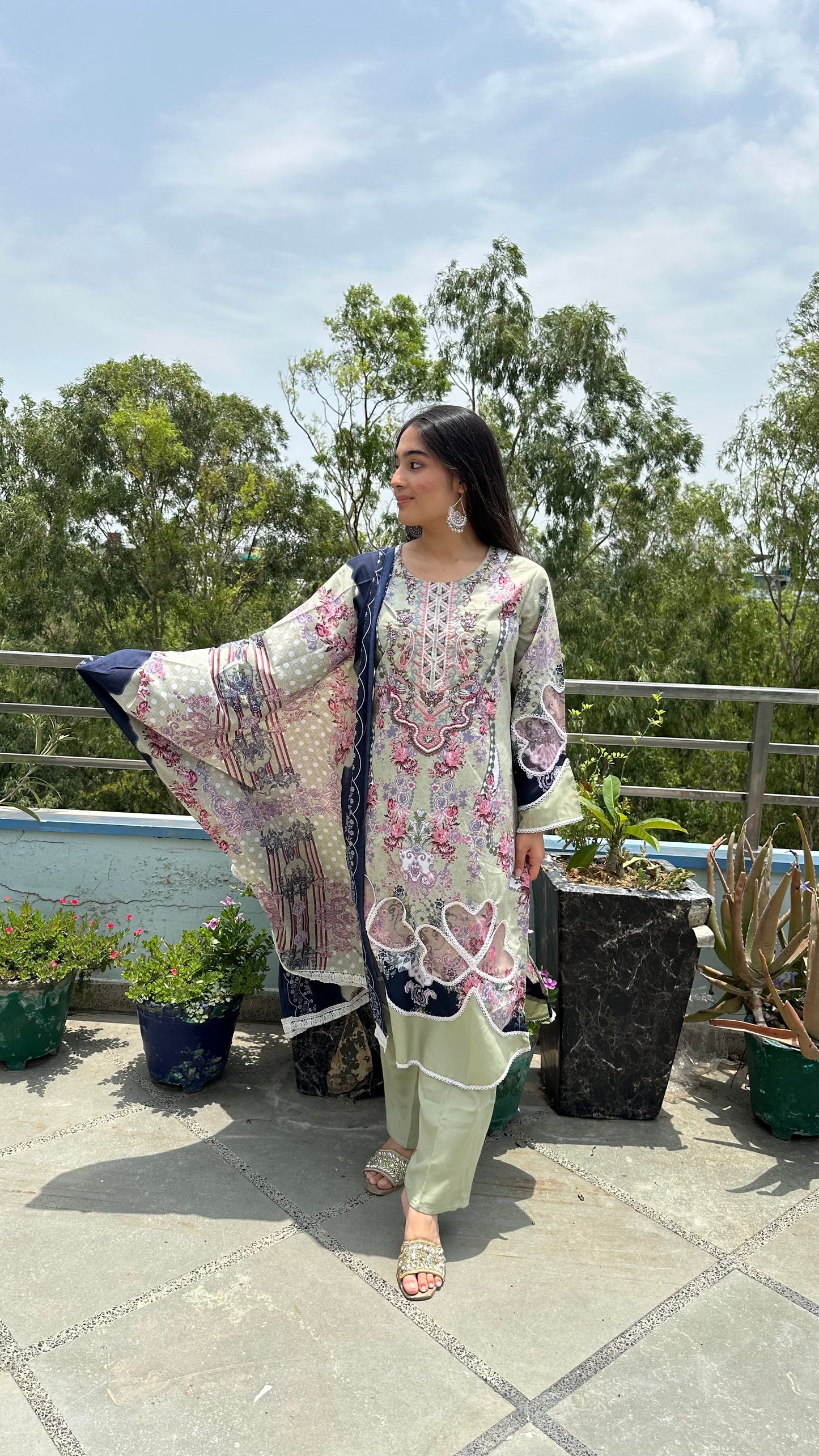 INDO COTTON GREEN SET