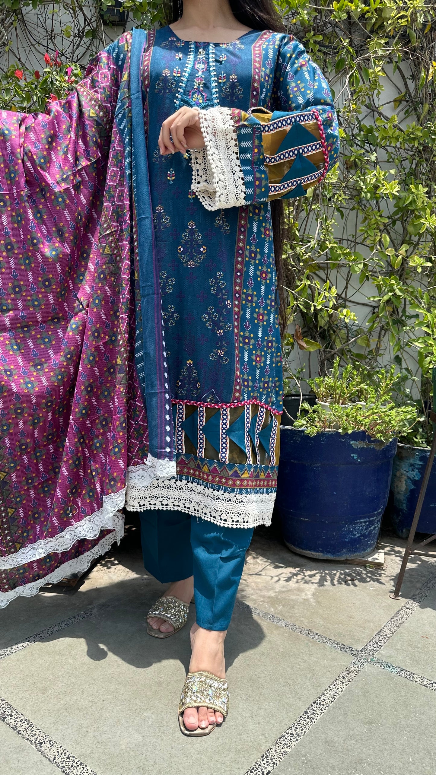 INDO COTTON BLUE SET
