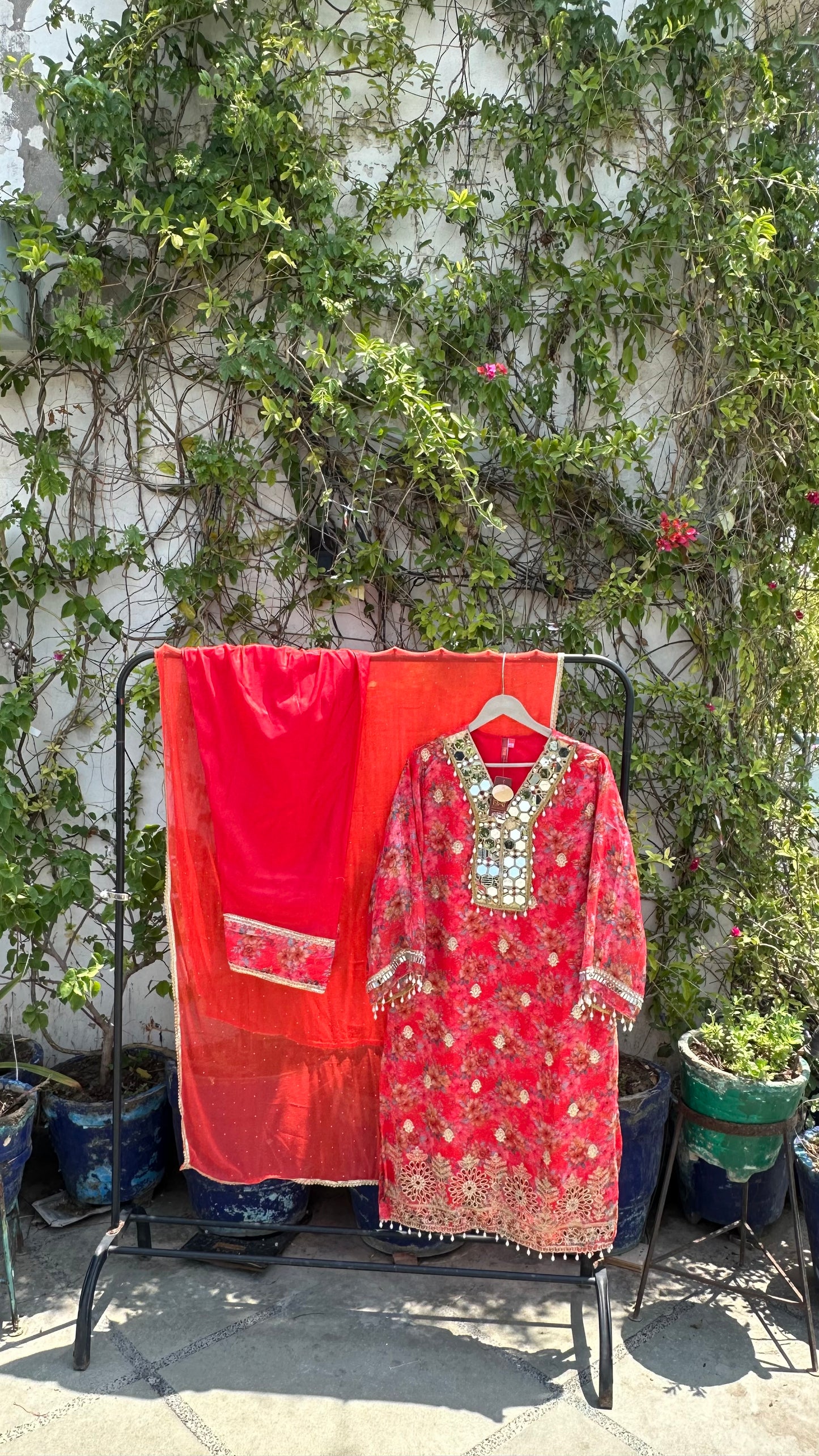 ORGANZA KURTI SET