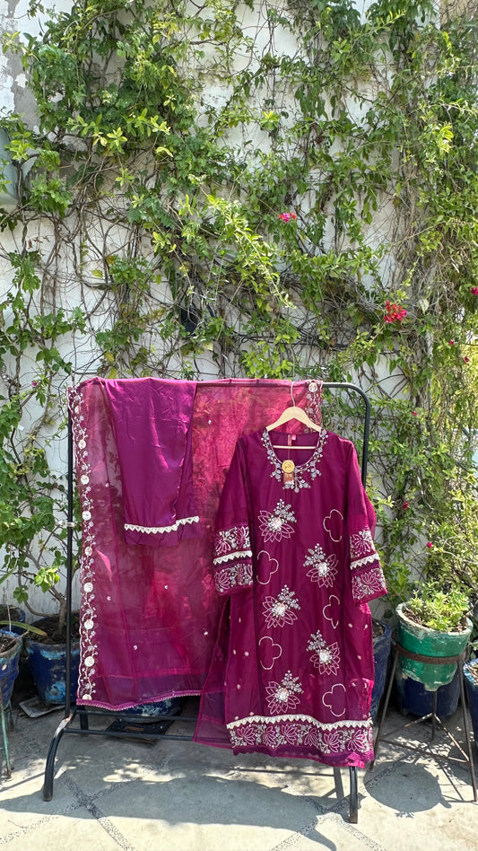 ORGANZA KURTI SET