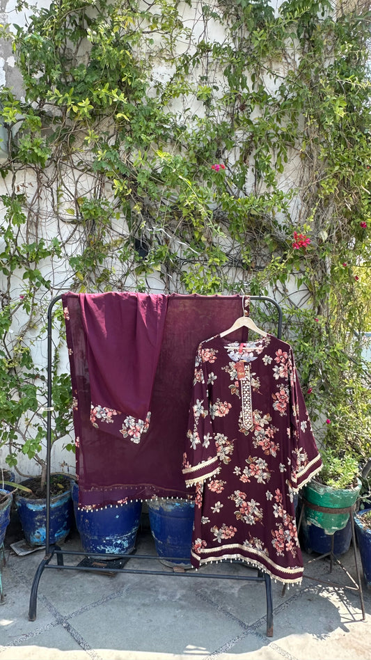RAYON FARSHI KURTI SET